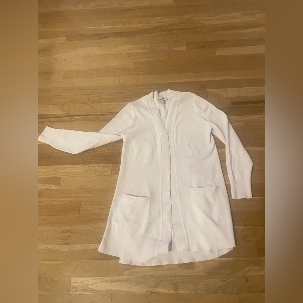 Isaac Mizrahi white open cardigan